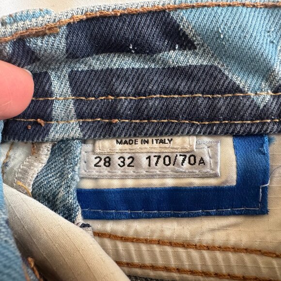 Authentic Acne Studios Blå Konst Log Print Jeans - Picture 7 of 9